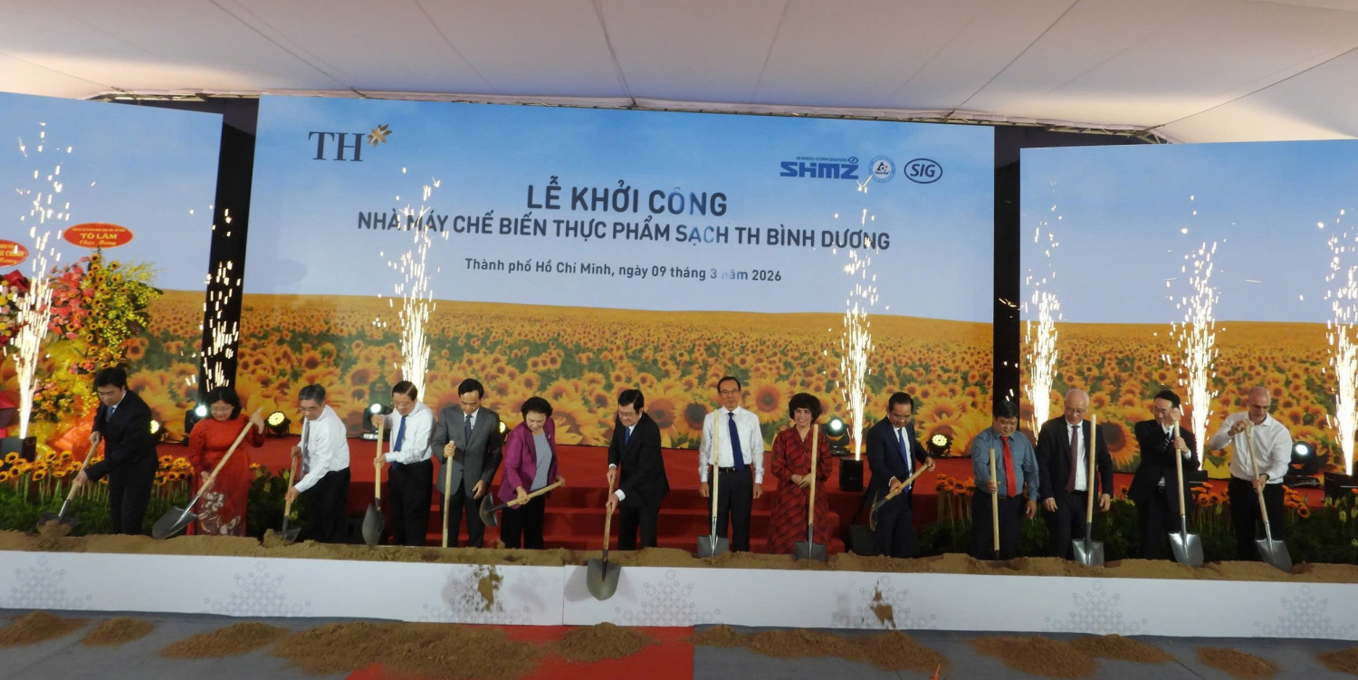 Khởi công nhà máy chế biến thực phẩm sạch TH hơn 6.000 tỷ đồng tại Sóng Thần 3